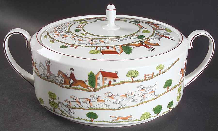 Hunting Scene Tureen &  Lid by Wedgwood-1