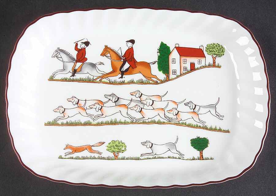 Hunting Scene Butter Tray by Wedgwood-1