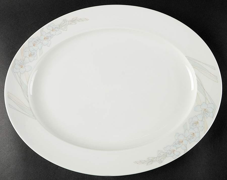 Ice Flower 14" Oval Serving Platter by Wedgwood-1