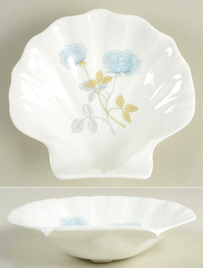 Ice Rose (No Trim) Shell Shaped Dish by Wedgwood-1