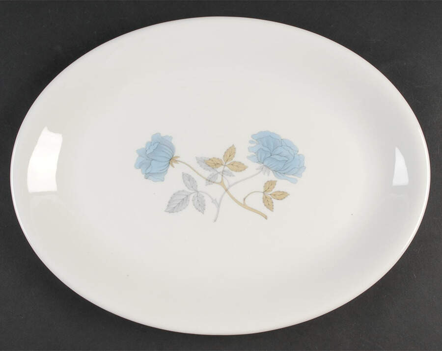 Ice Rose (No Trim) 15" Oval Serving Platter by Wedgwood-1