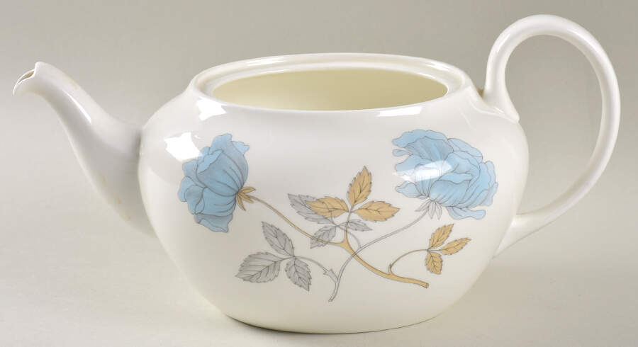 Ice Rose (No Trim) Teapot No Lid by Wedgwood-1