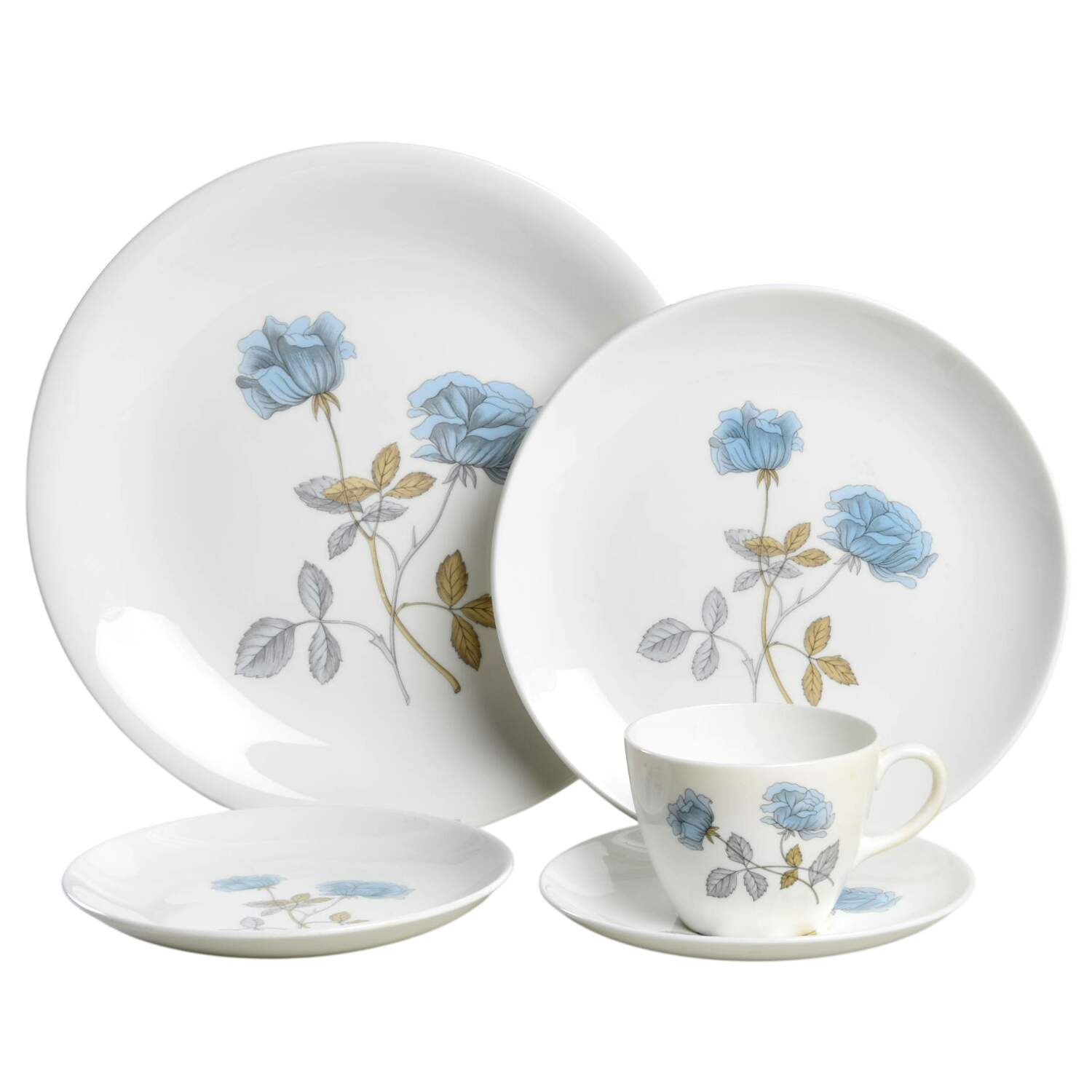Ice Rose (No Trim) 40  Piece Estate Set by Wedgwood-1