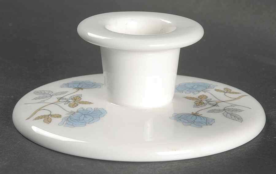 Ice Rose (No Trim) Single Light Candlestick by Wedgwood-1