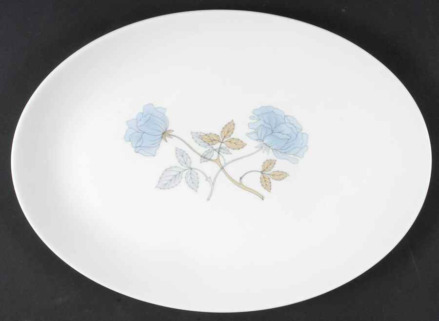 Ice Rose (No Trim) 14" Oval Serving Platter by Wedgwood-1