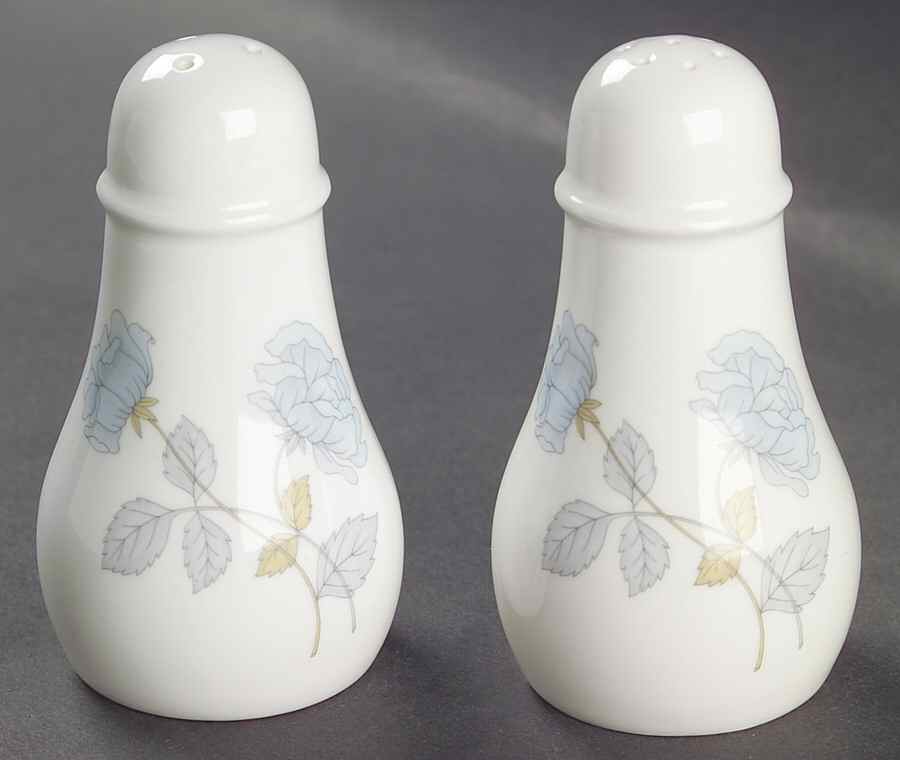 Ice Rose (No Trim) Salt & Pepper Set by Wedgwood-1