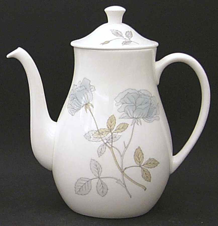Ice Rose (No Trim) Coffee Pot & Lid by Wedgwood-1