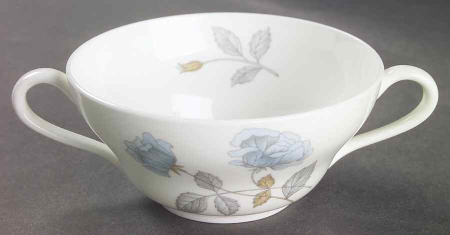 Ice Rose (No Trim) Footed Cream Soup Bowl by Wedgwood-1