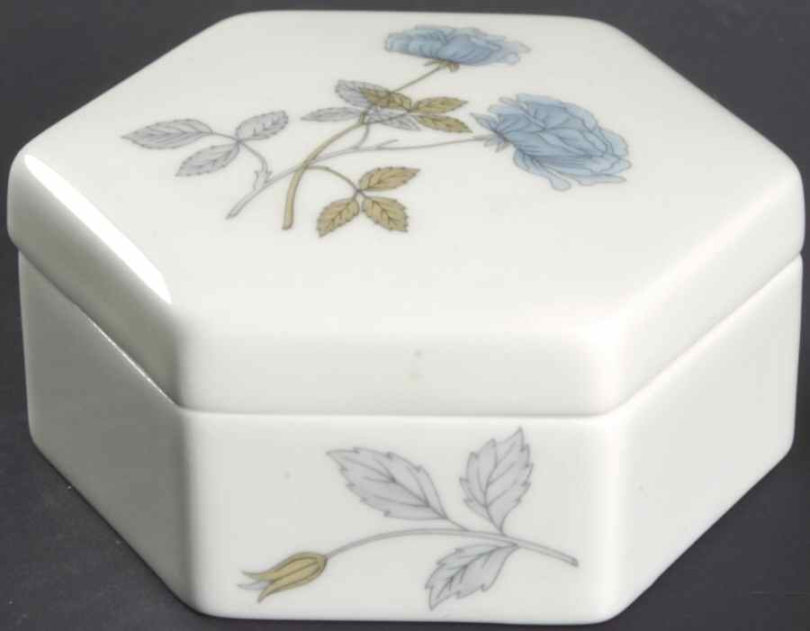 Ice Rose (No Trim) Hexagonal Box & Lid by Wedgwood-1