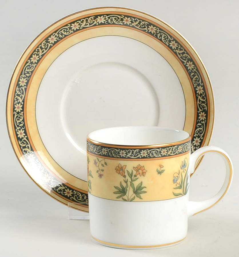 India Can Shape Demitasse Cup and Saucer Set by Wedgwood-1