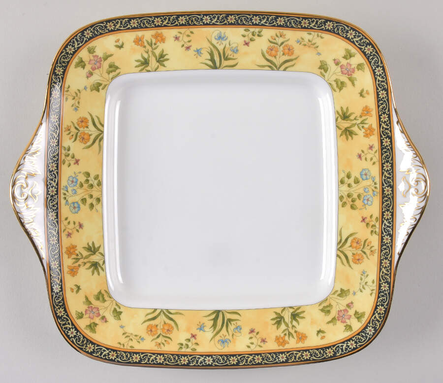 India Square Handled Cake Plate by Wedgwood-1