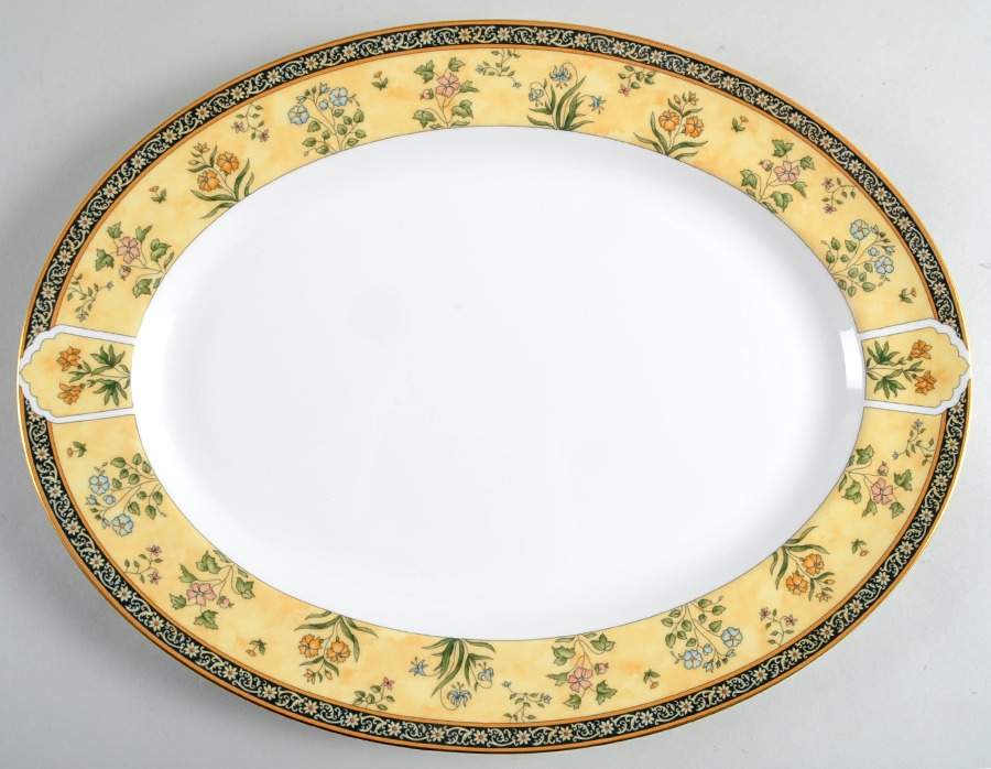 India 15" Oval Serving Platter by Wedgwood-1
