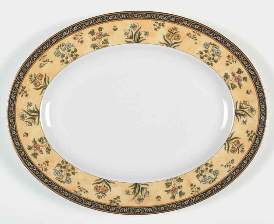 India 14" Oval Serving Platter by Wedgwood-1