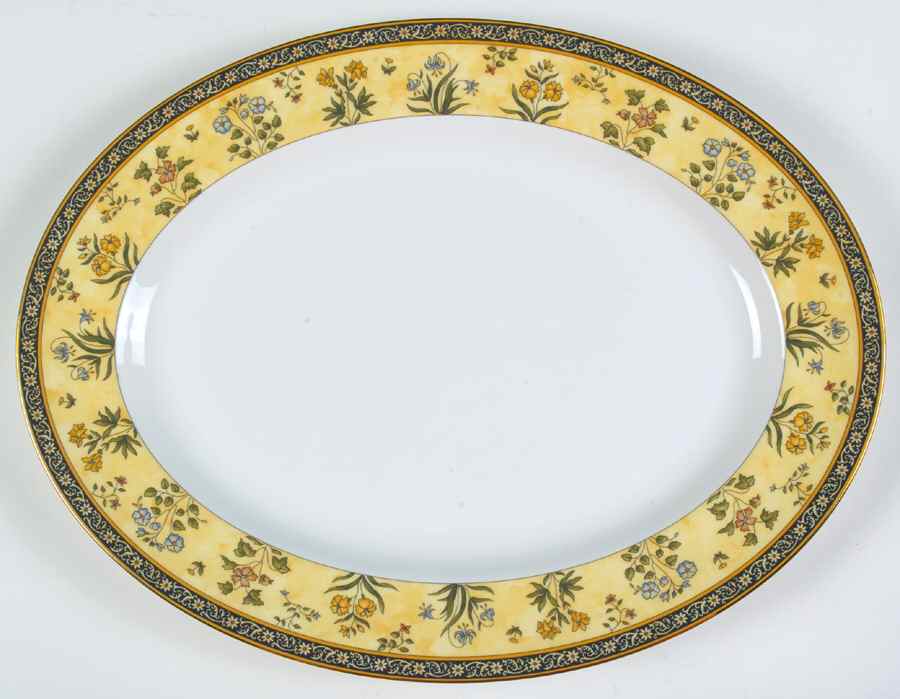 India 15" Oval Serving Platter by Wedgwood-1