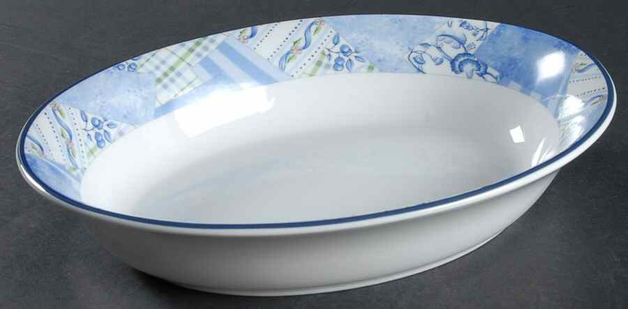 Indigo 9" Oval Vegetable Bowl by Wedgwood-1