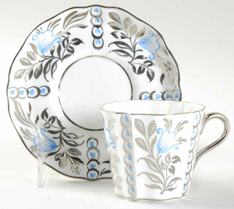 Indus Flat Cup & Saucer Set by Wedgwood-1