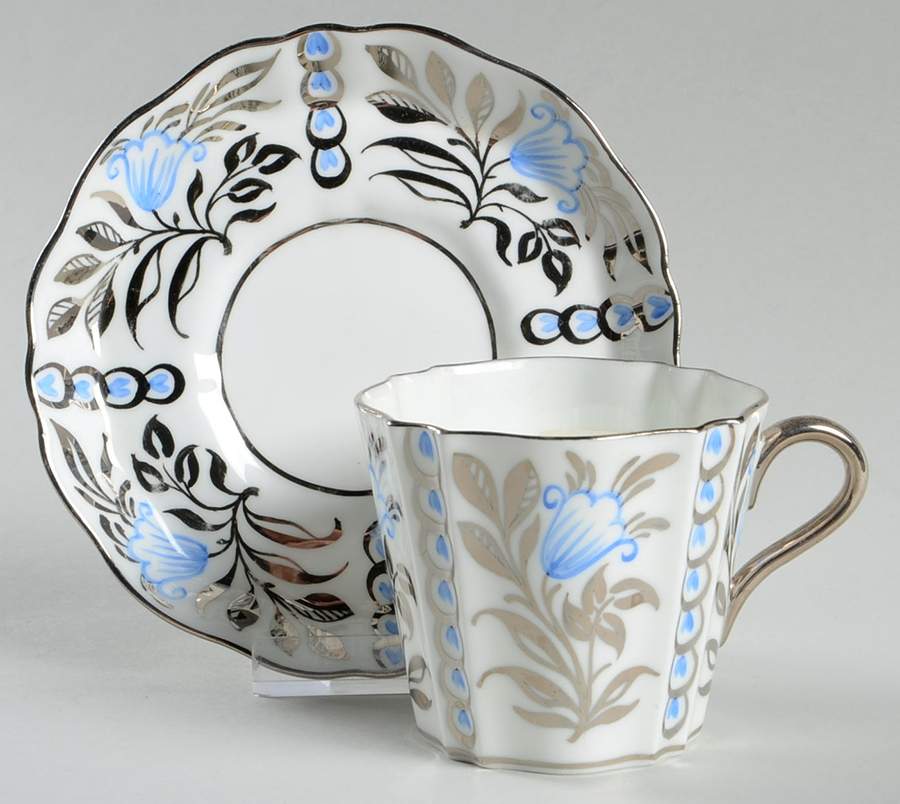 Indus Flat Demitasse Cup & Saucer Set by Wedgwood-1