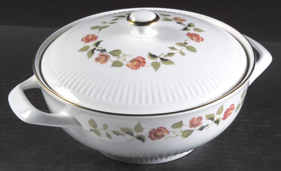 India Rose Round Covered Vegetable by Wedgwood-1