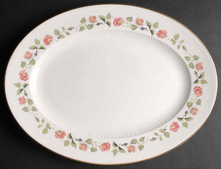 India Rose 15" Oval Serving Platter by Wedgwood-1