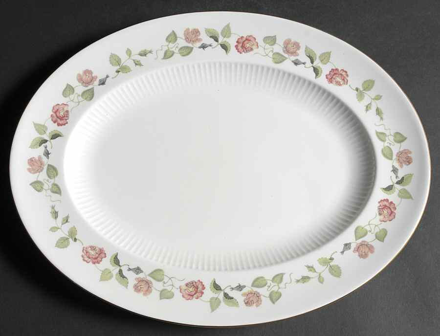 India Rose 13" Oval Serving Platter by Wedgwood-1