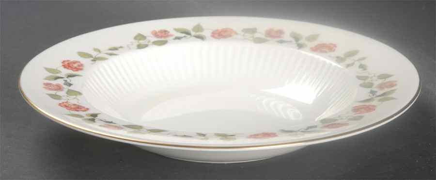 India Rose Rim Soup Bowl by Wedgwood-1