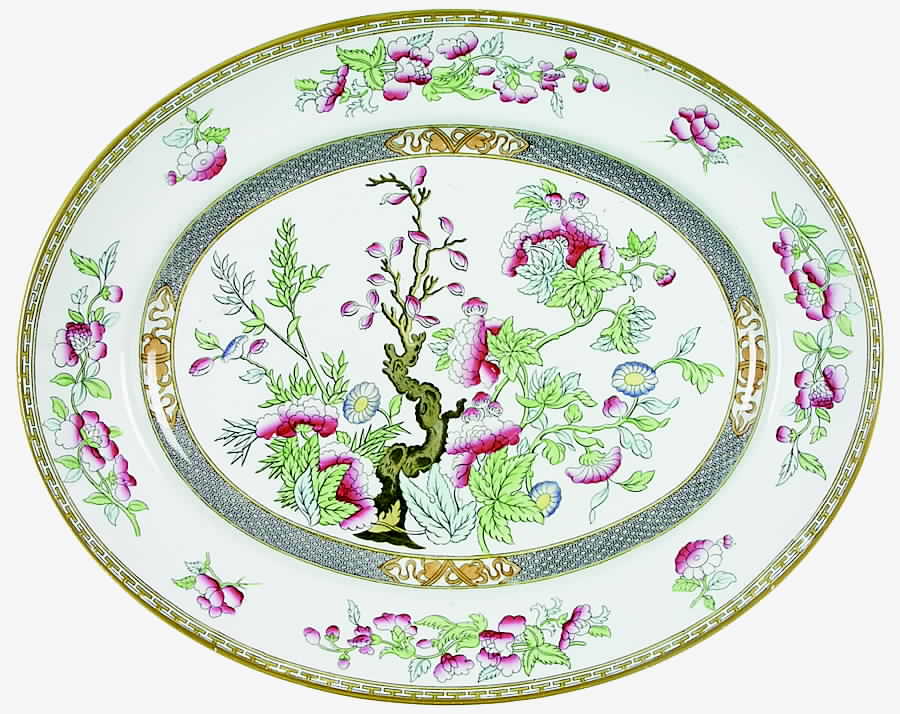 Indian Tree 18" Oval Serving Platter by Wedgwood-1