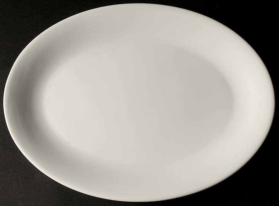 Inspiration White 15" Oval Serving Platter by Wedgwood-1