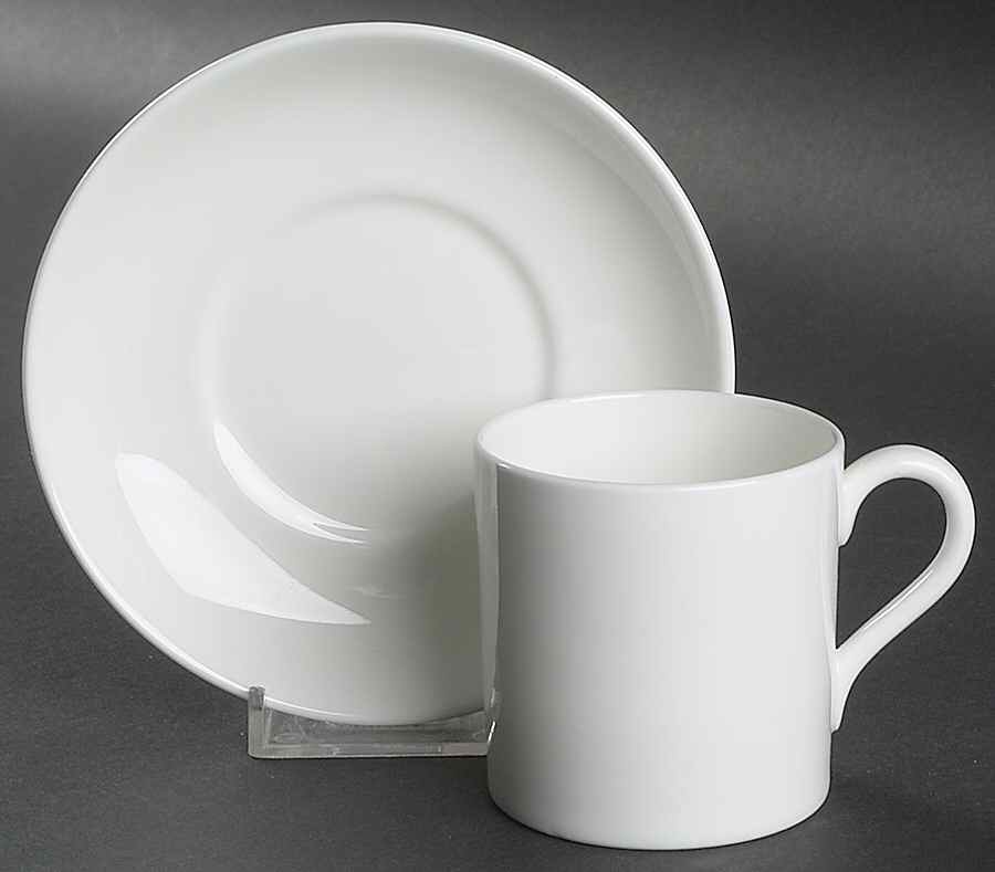 Inspiration White Can Shape Demitasse Cup and Saucer Set by Wedgwood-1