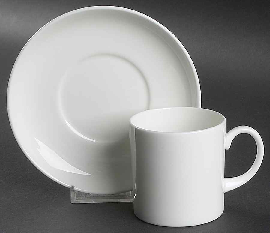 Inspiration White Can Shape Demitasse Cup and Saucer Set by Wedgwood-1