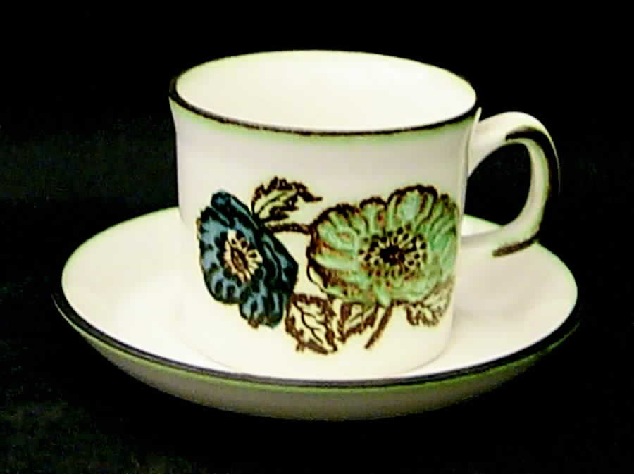 Iona Flat Cup & Saucer Set by Wedgwood-1