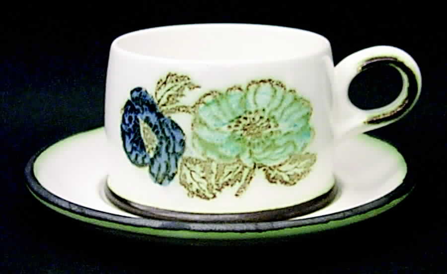 Iona Flat Cup & Saucer Set by Wedgwood-1