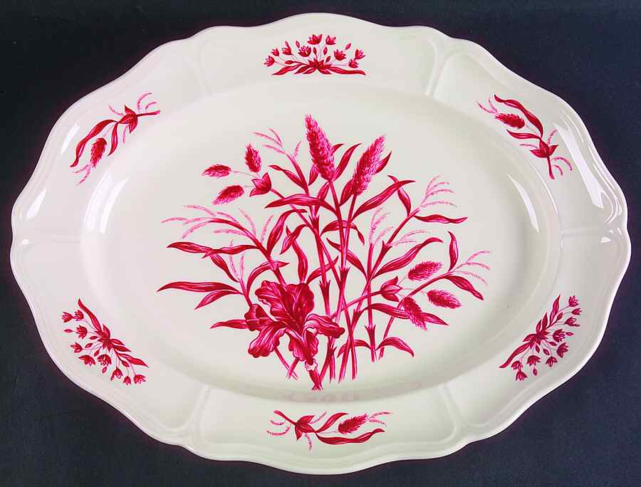 Iris 15" Oval Serving Platter by Wedgwood-1