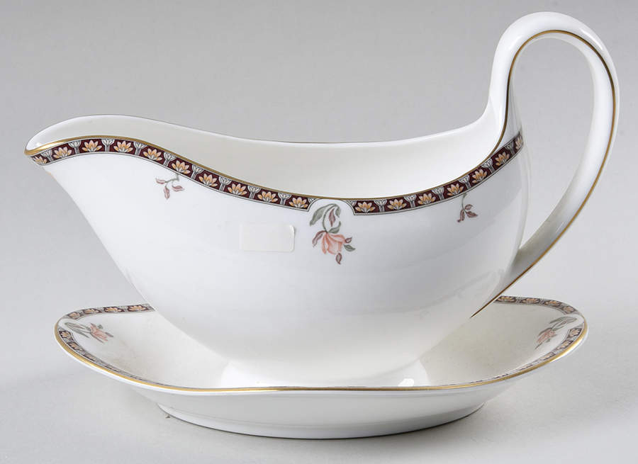 Isis Gravy Boat with Attached Underplate by Wedgwood-1