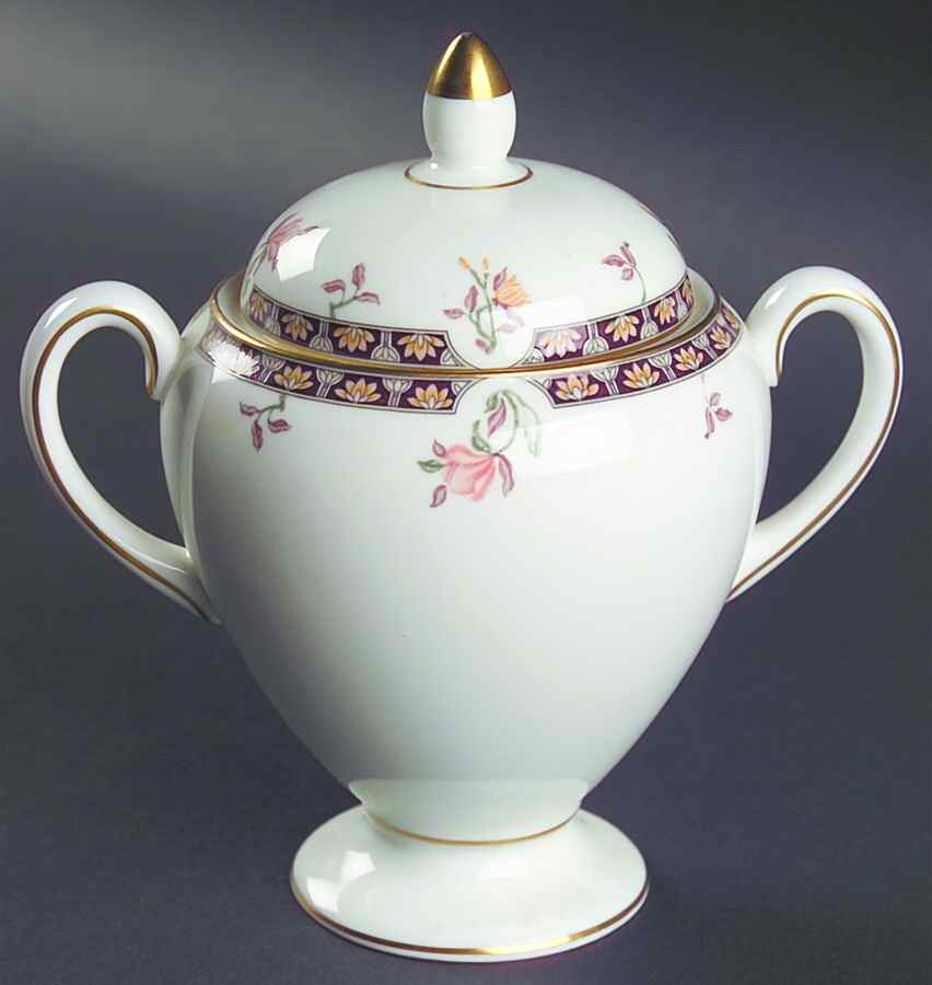Isis Globe Shape Sugar Bowl & Lid by Wedgwood-1