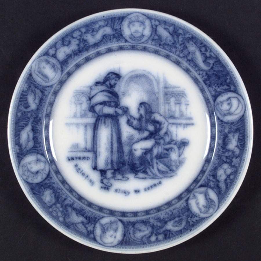 Ivanhoe (Flow Blue) Luncheon Plate by Wedgwood-1