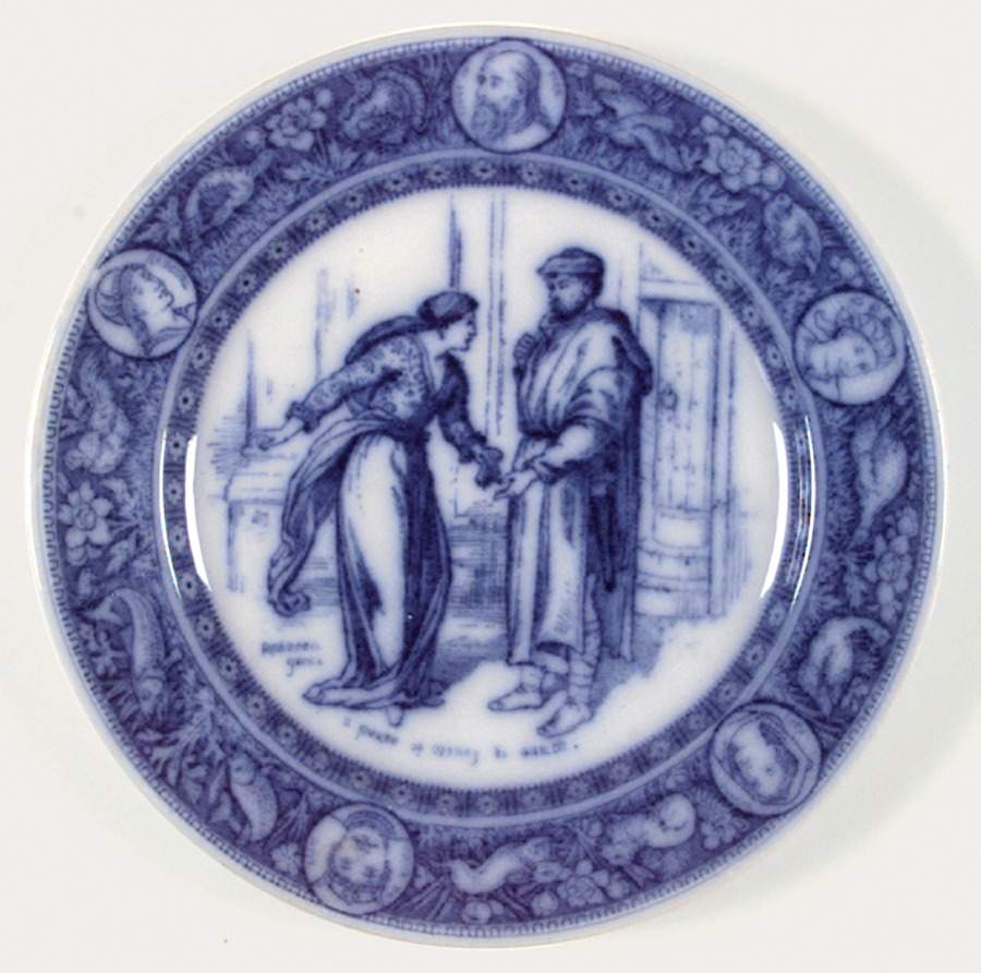 Ivanhoe (Flow Blue) Luncheon Plate by Wedgwood-1