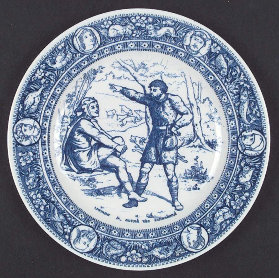 Ivanhoe (Flow Blue) Dinner Plate by Wedgwood-1