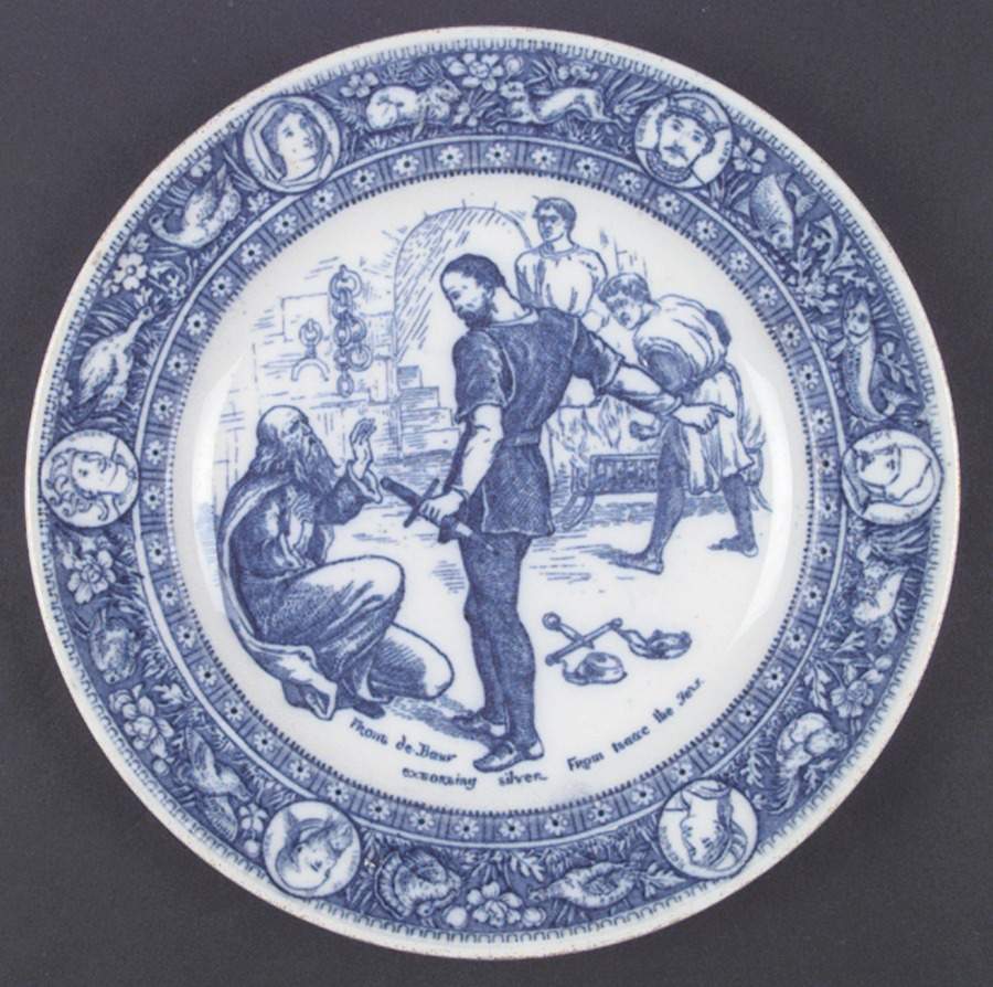 Ivanhoe (Flow Blue) Dinner Plate by Wedgwood-1