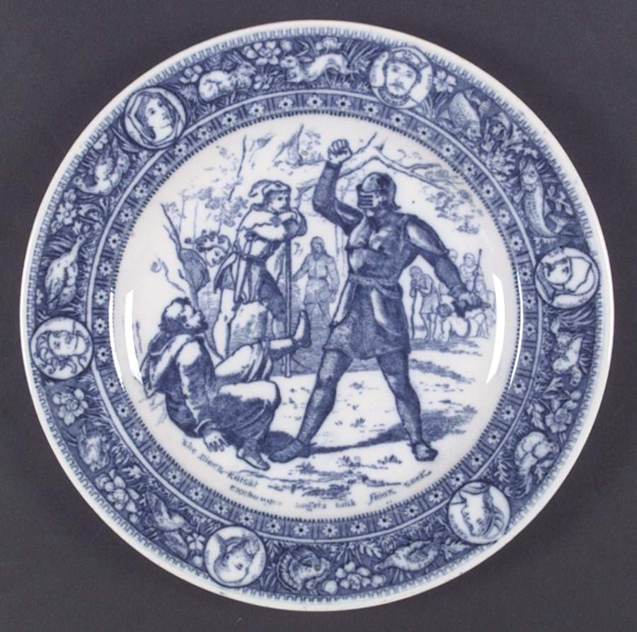 Ivanhoe (Flow Blue) Dinner Plate by Wedgwood-1