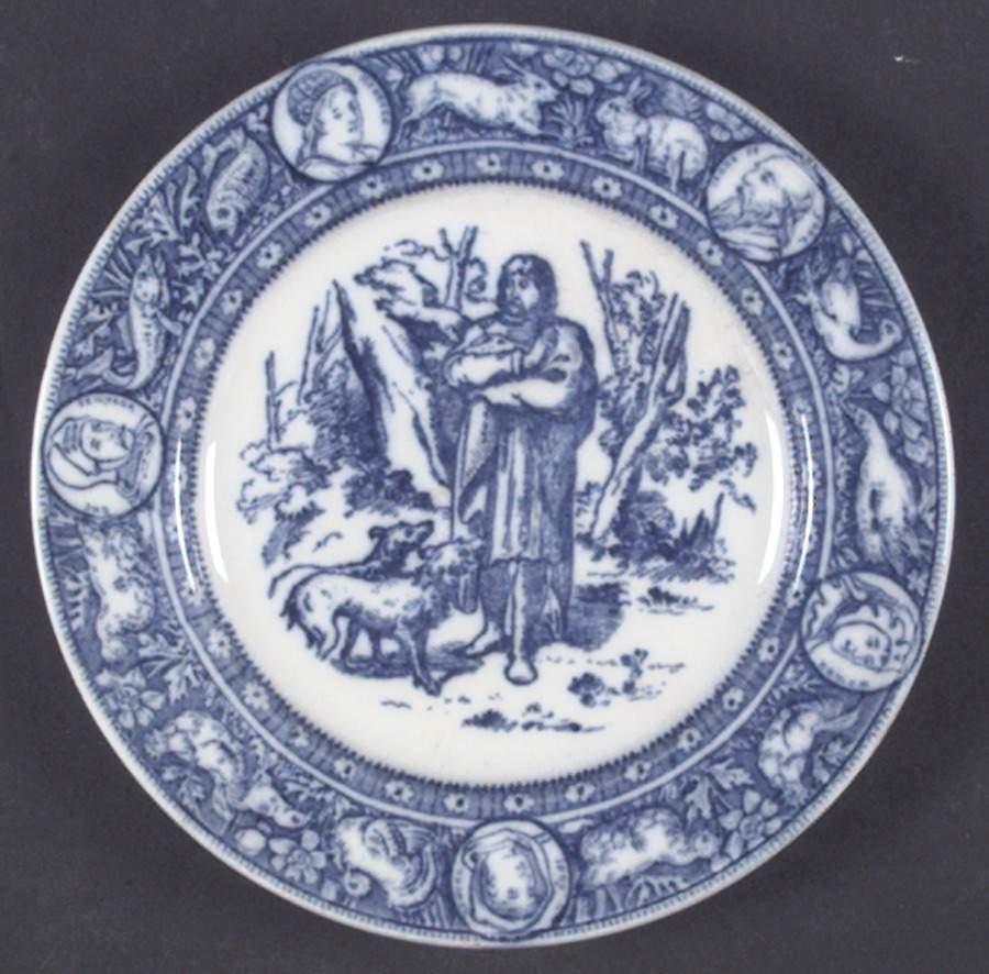Ivanhoe (Flow Blue) Dessert/Pie Plate by Wedgwood-1