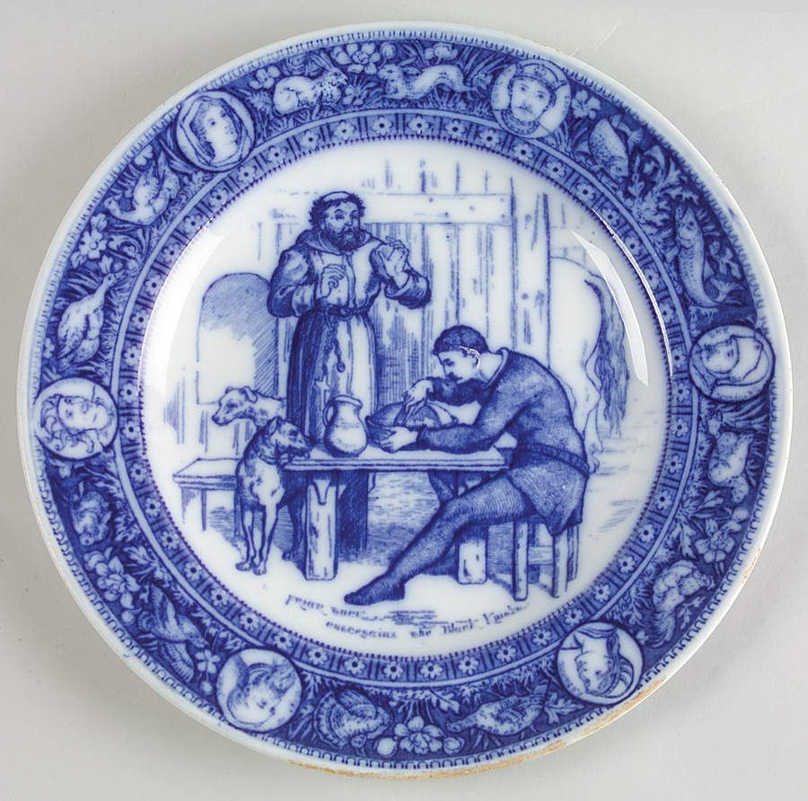 Ivanhoe (Flow Blue) Dinner Plate by Wedgwood-1