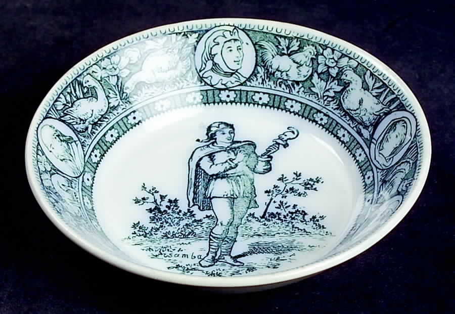 Ivanhoe (Blue Gray Design) Fruit/Dessert (Sauce) Bowl by Wedgwood-1