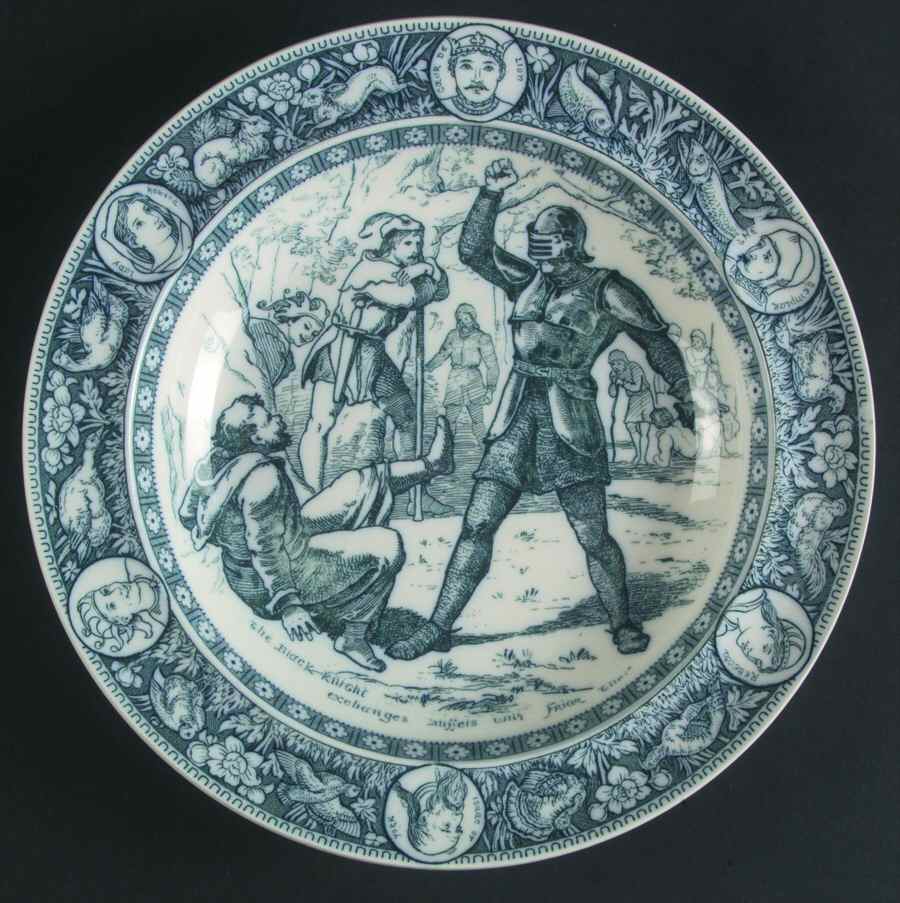 Ivanhoe (Blue Gray Design) Large Rim Soup Bowl by Wedgwood-1