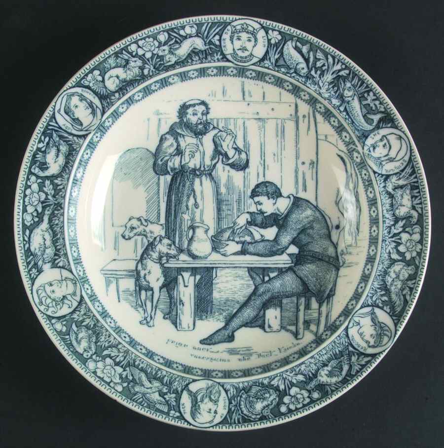 Ivanhoe (Blue Gray Design) Large Rim Soup Bowl by Wedgwood-1