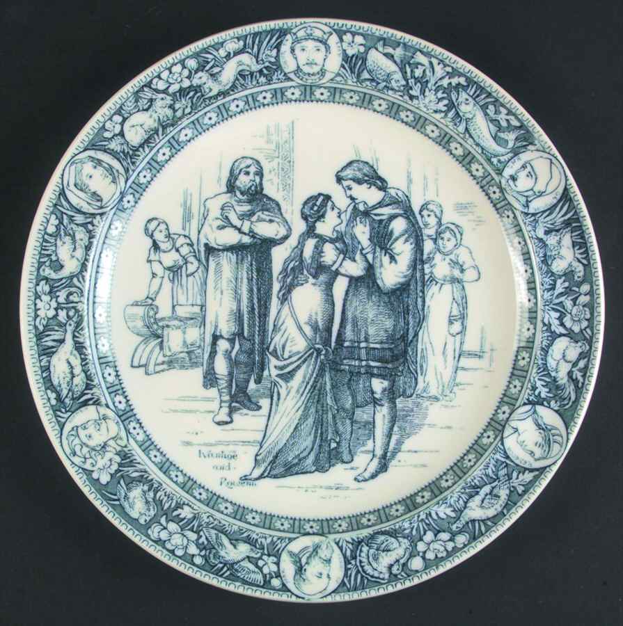 Ivanhoe (Blue Gray Design) Dinner Plate by Wedgwood-1