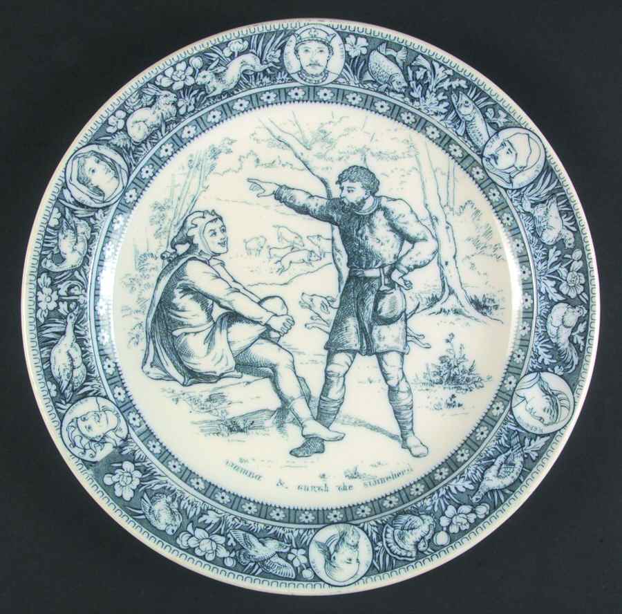 Ivanhoe (Blue Gray Design) Dinner Plate by Wedgwood-1