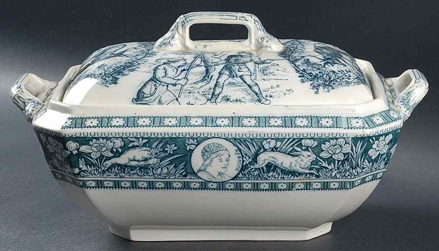 Ivanhoe (Blue Gray Design) Tureen &  Lid by Wedgwood-1