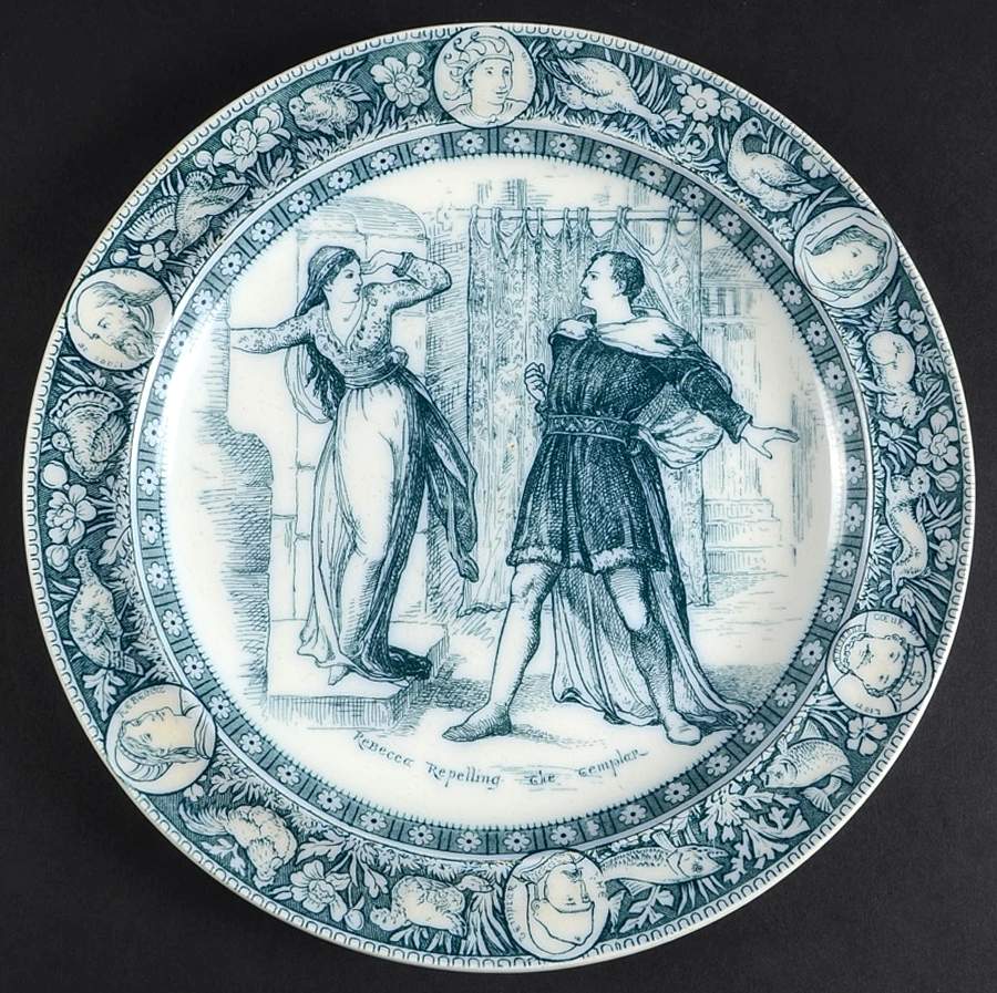 Ivanhoe (Blue Gray Design) Dinner Plate by Wedgwood-1