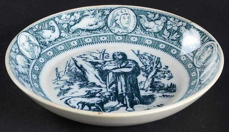 Ivanhoe (Blue Gray Design) Coupe Cereal Bowl by Wedgwood-1