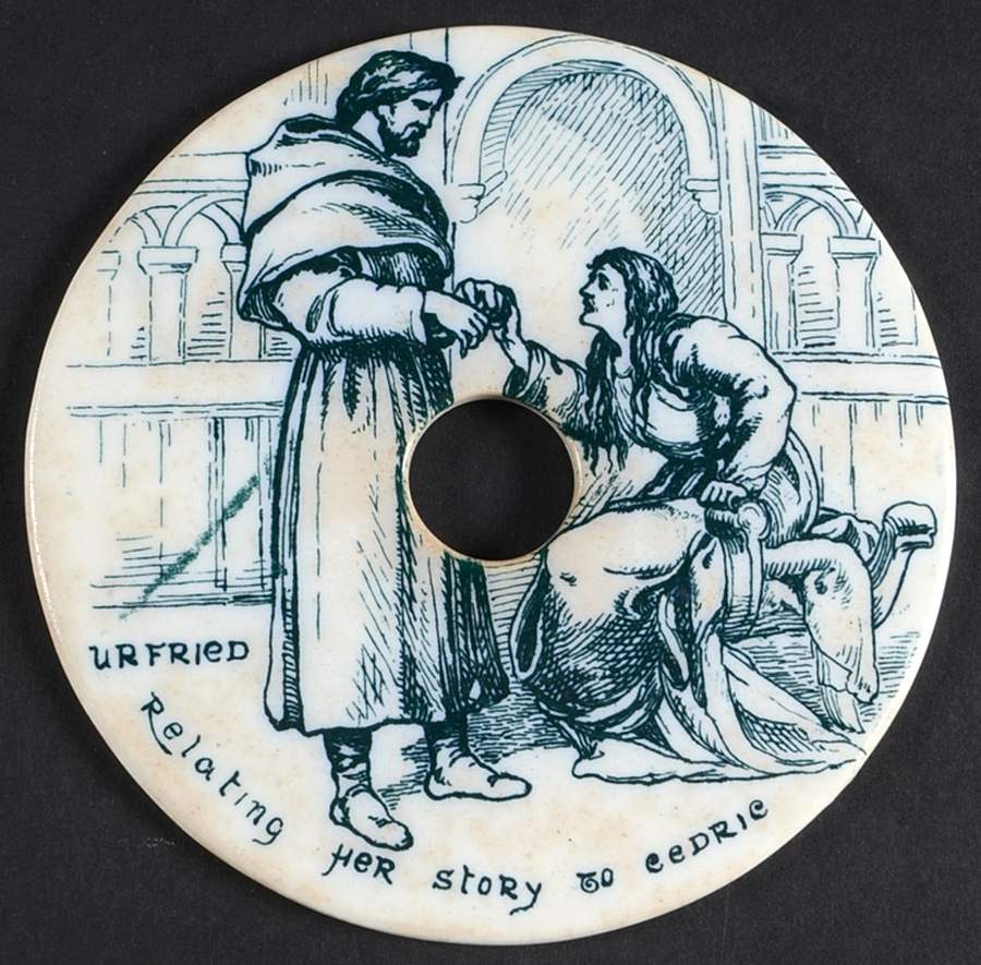 Ivanhoe (Blue Gray Design) Strainer for Round Butter by Wedgwood-1